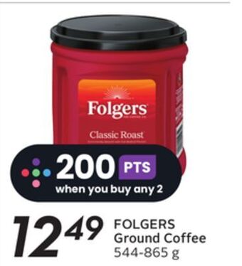 Sobeys Folgers ground coffee offer