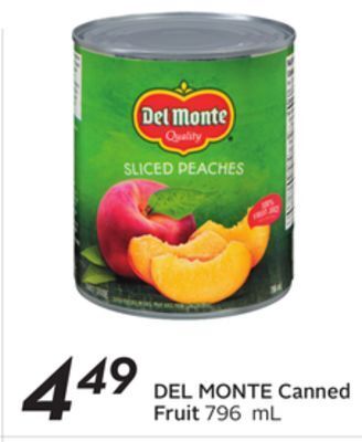 Sobeys Del monte canned fruit offer