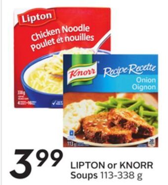 Sobeys Lipton or knorr soups offer