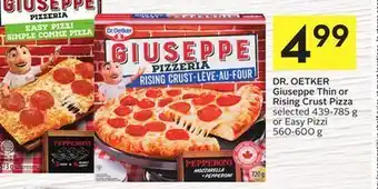 Foodland Dr. oetker giuseppe thin or rising crust pizza selected-g or easy pizzi-g offer