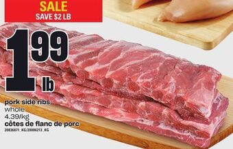 Independent Grocer Pork side ribs offer