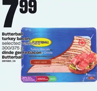 Independent Grocer Butterball turkey bacon, 300/375 g offer