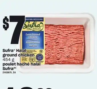 Independent Grocer Sufra® halal ground chicken, 454 g offer
