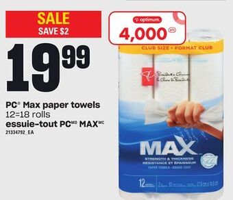 Independent Grocer Pc® max paper towels, 12=18 rolls offer