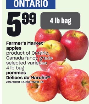 Independent Grocer Farmer's market™ apples, 4 lb bag offer