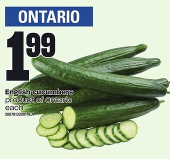 Loblaws English cucumbers offer