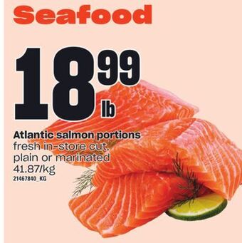 Loblaws Atlantic salmon portions offer