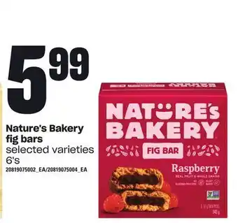 Loblaws Nature's bakery fig bars, 6's offer