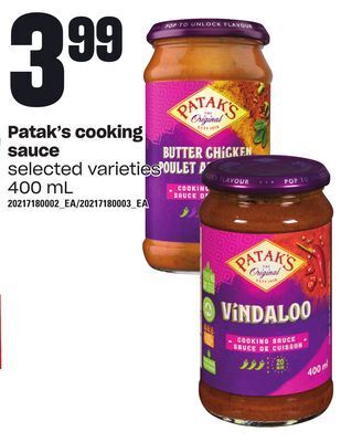 Loblaws Patak's cooking sauce, 400 ml offer