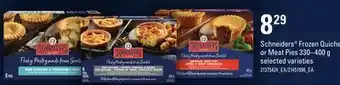 Loblaws Schneiders® frozen quiche or meat pies, 330–400 g offer