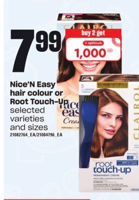 Loblaws Nice'n easy hair colour or root touch-up offer
