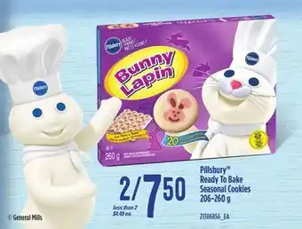 Loblaws Pillsbury™ ready to bake seasonal cookies, 206-260 g offer