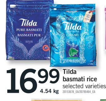 Fortinos Tilda basmati rice, 4.54 kg offer
