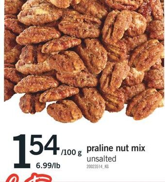 Fortinos Praline nut mix offer