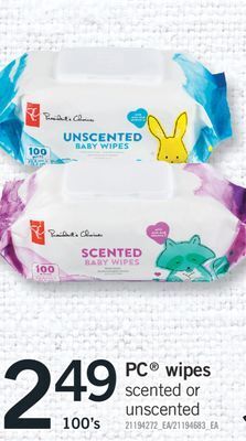 Fortinos Pc® wipes, 100's offer