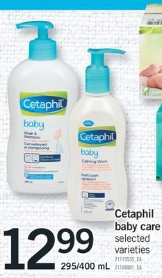 Fortinos Cetaphil baby care, 295/400 ml offer