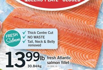 Fortinos Fresh atlantic salmon fillet offer
