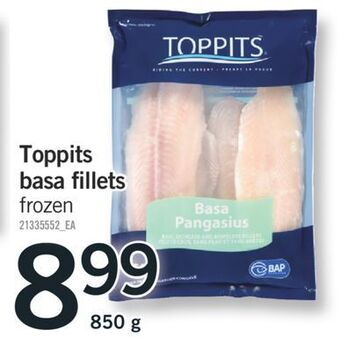 Fortinos Toppits basa fillets, 850 g offer
