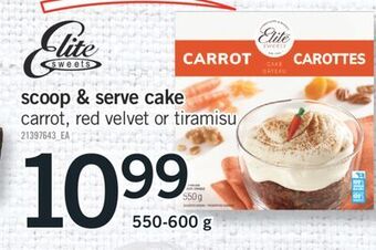 Fortinos Scoop & serve cake, 550-600 g offer