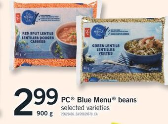 Fortinos Pc® blue menu® beans, 900 g offer