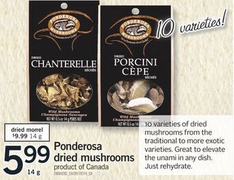 Fortinos Ponderosa dried mushrooms, 14 g offer