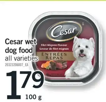 Fortinos Cesar wet dog food, 100 g offer