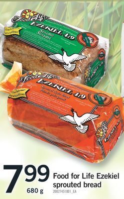 Fortinos Food for life ezekiel sprouted bread, 680 g offer