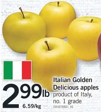 Fortinos Italian golden delicious apples offer