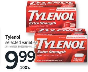 Fortinos Tylenol, 100's offer