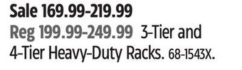 Canadian Tire Maximum 3-tier and 4-tier heavy-duty racks offer
