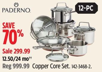 Canadian Tire Paderno copper core set offer