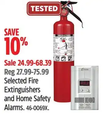 Canadian Tire Garrison selected fire extinguishers and home safety alarms offer