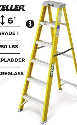Canadian Tire Keller grade 1 fiberglass step ladder, 6-ft, 250-lb offer