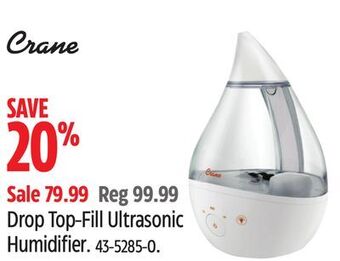 Canadian Tire Crane drop top-fill ultrasonic humidifier offer