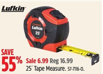 Canadian Tire Lufkin 25´ tape measure offer