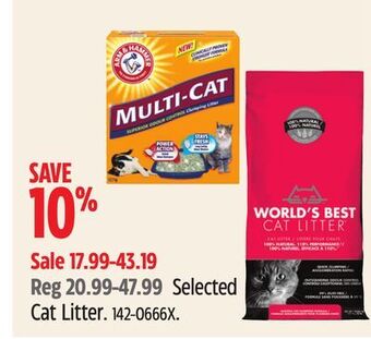 Canadian Tire Arm & hammer selected cat litter offer