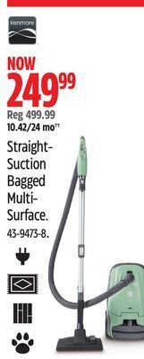 Canadian Tire Kenmore straight- suction bagged multi- surface offer