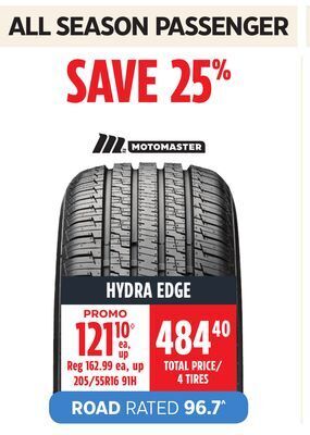 Canadian Tire Motomaster hydra edge tire offer