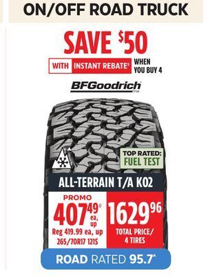 Canadian Tire Bfgoodrich all-terrain t/a ko2 tire offer