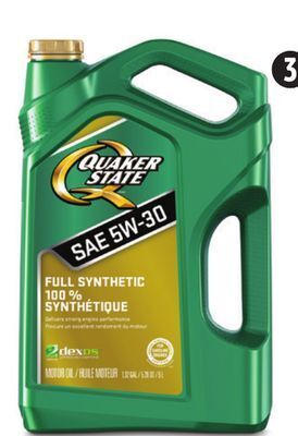 Canadian Tire Quaker state full synthetic motor oil offer