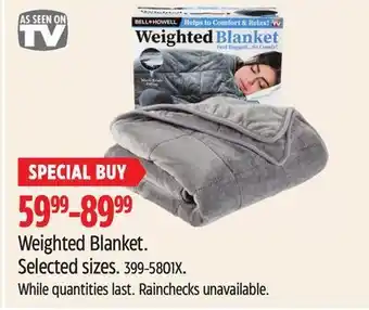 Canadian Tire Weighted blanket offer