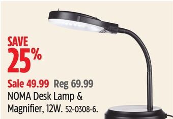 Canadian Tire Noma desk lamp & magnifier, 12w offer