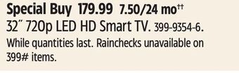 Canadian Tire Rca 32˝ 720p led hd smart tv offer
