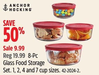 Canadian Tire Anchor hocking 8-pc glass food storage set offer