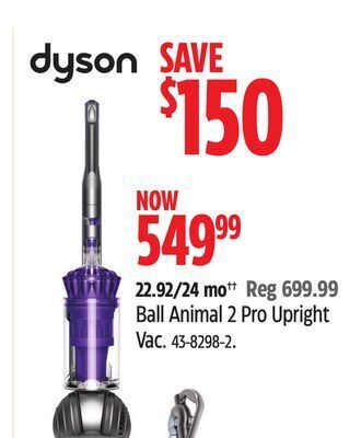 Canadian Tire Dyson ball animal 2 pro upright vac offer