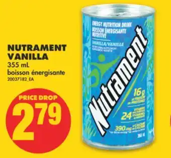 No Frills Nutrament vanilla, 355 ml offer