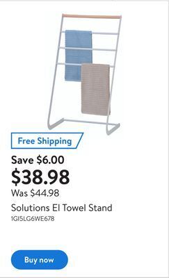 Walmart Solutions el towel stand offer
