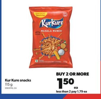 Real Canadian Superstore Kur kure snacks, 115 g offer