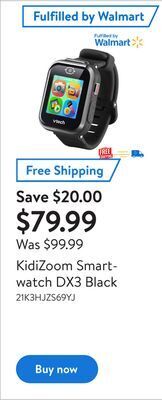 Walmart Kidizoom smartwatch dx3 black offer