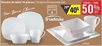 Sushi Shop Trudeau 16 piece dinnerware set offer